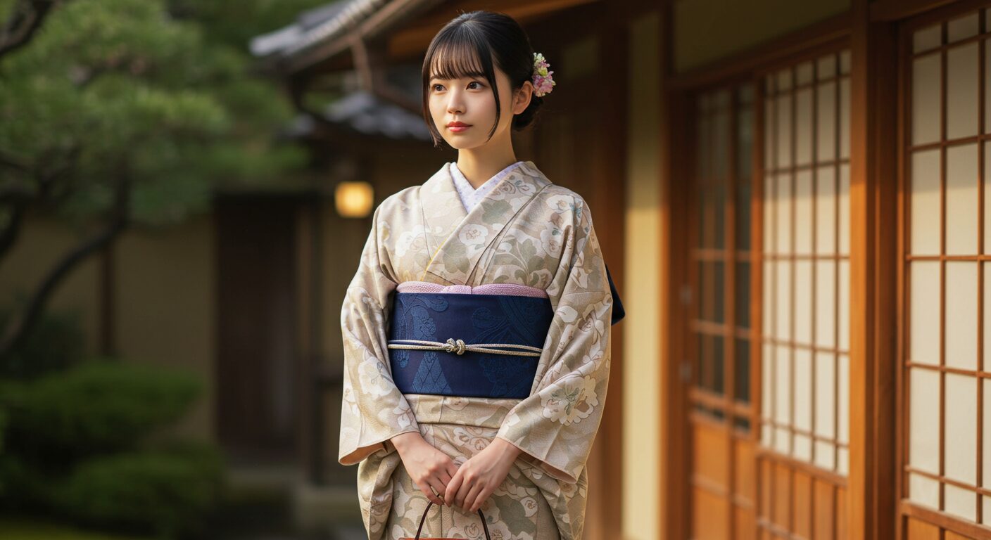 魅力溢れる伝統美と現代感覚が融合する紺色 着物 コーディネート術