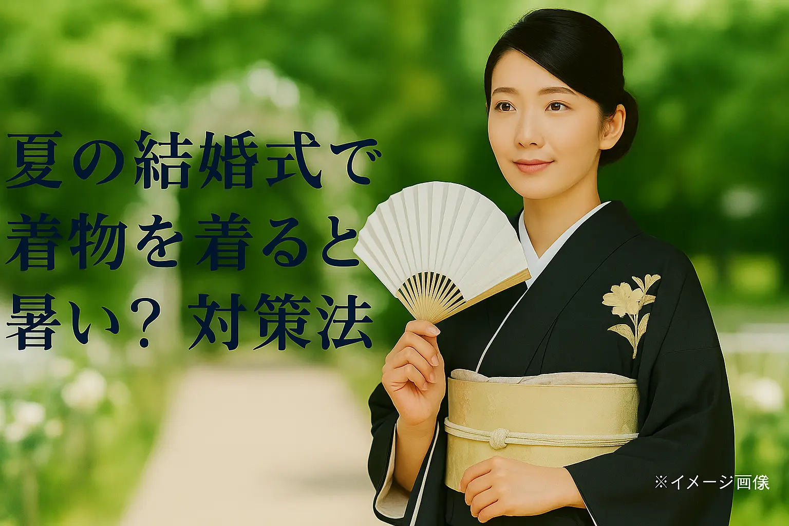 夏の結婚式で着物が暑い悩みを解決！素材選びから小物活用術