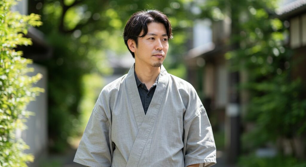 男性が着物を襦袢なしで着る方法