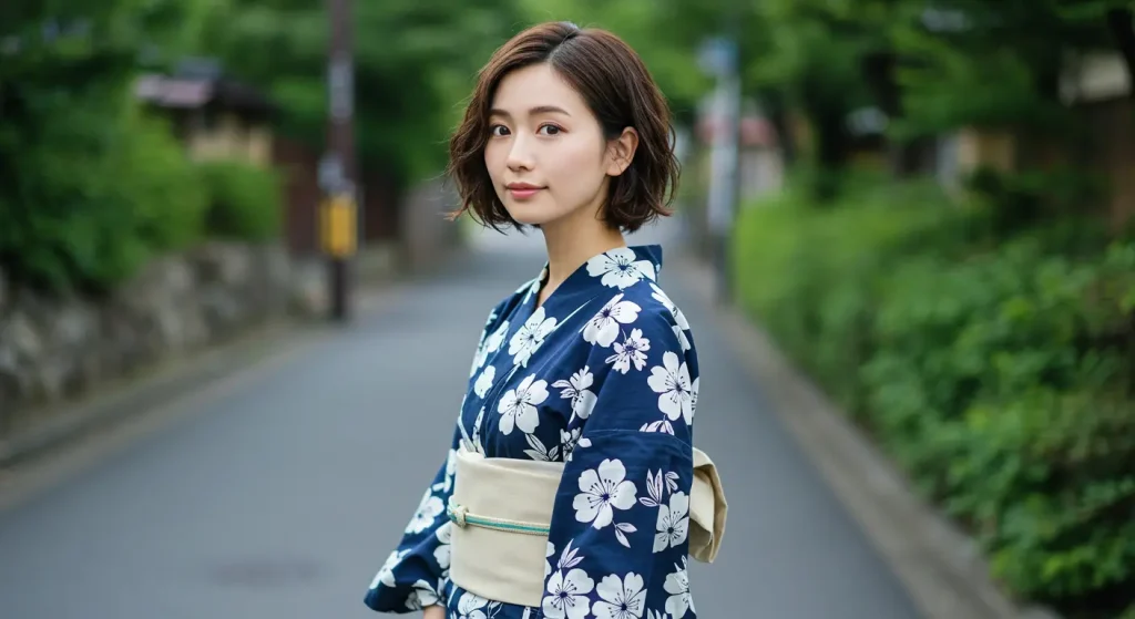 浴衣ショートヘアそのままでも美しく決まるコツ