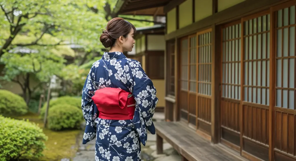 浴衣 古典柄 紺が与える印象と選び方