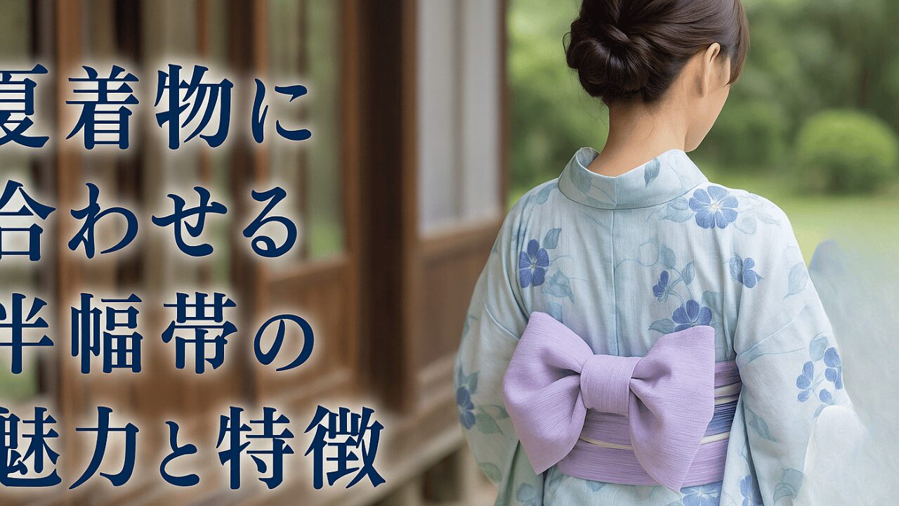 夏着物と半幅帯で涼やかに！素材選びから結び方まで
