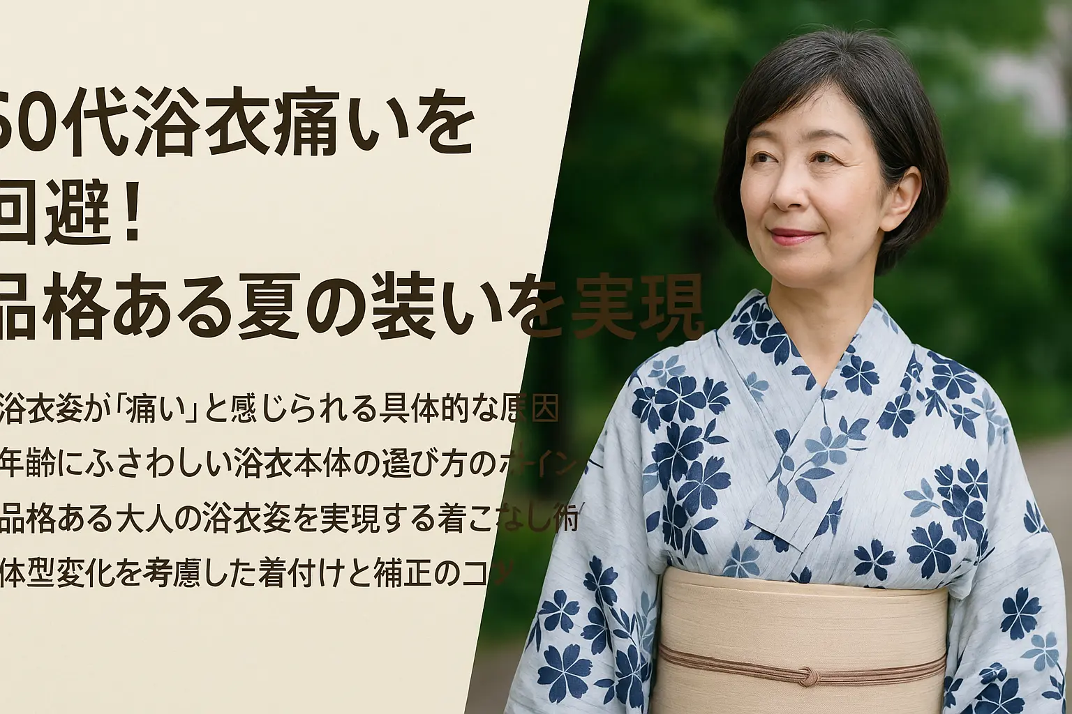 50代浴衣痛いを回避！品格ある夏の装いを実現