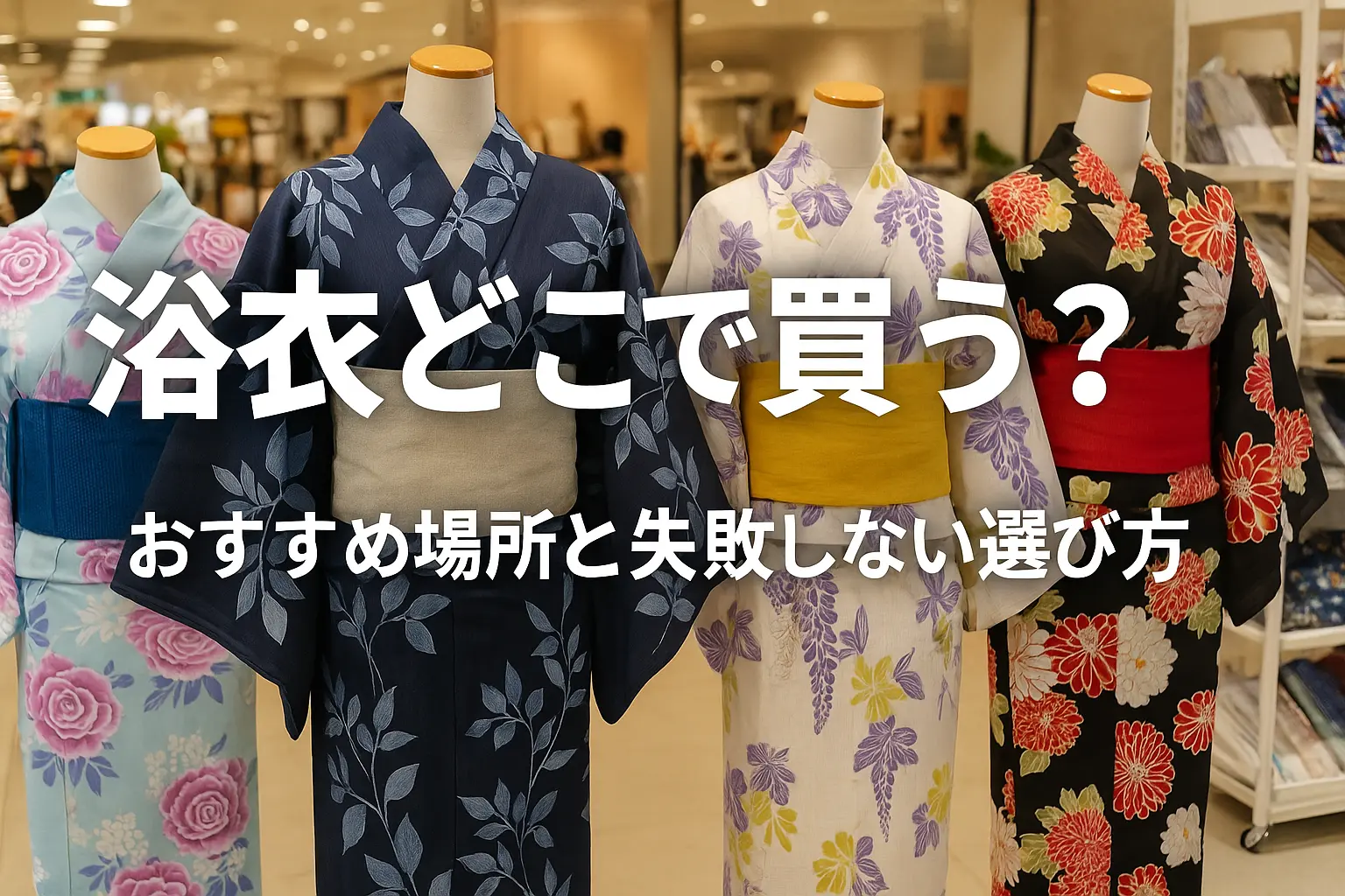 浴衣どこで買う？おすすめ場所と失敗しない選び方