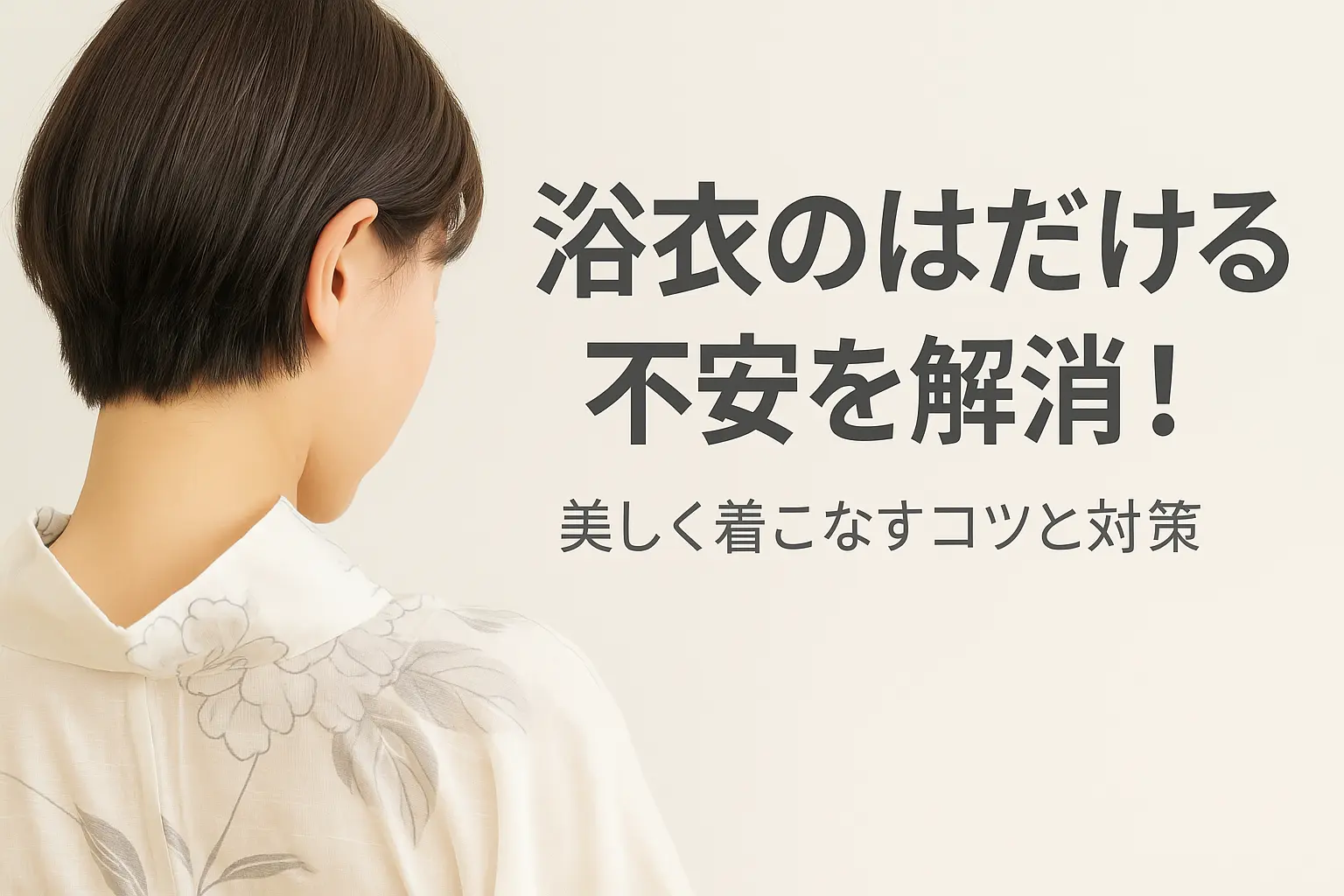 浴衣はだける不安を解消！美しく着こなすコツと対策