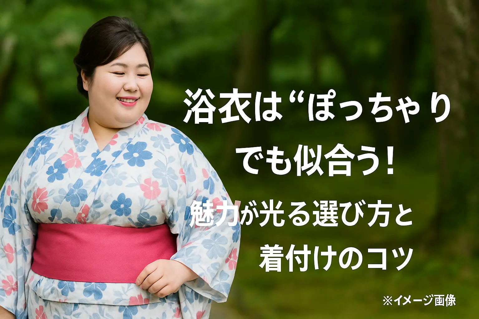 ぽっちゃりは浴衣が似合わない？魅力が輝く選び方と着付け