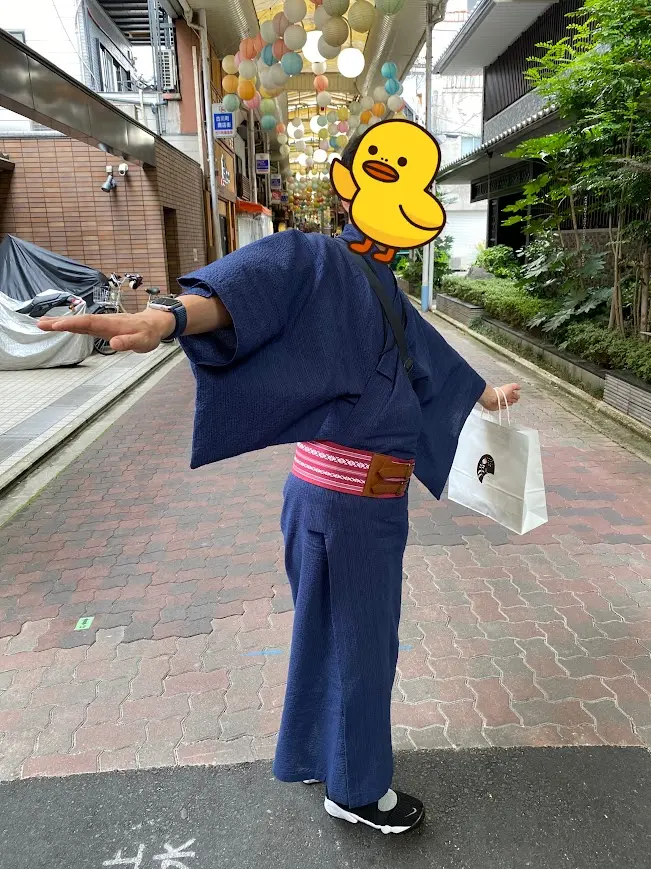 カジュアル着物 メンズの着こなし