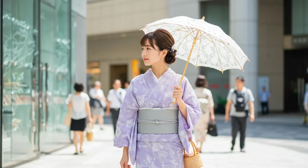 夏着物着付けで透ける悩みを解決