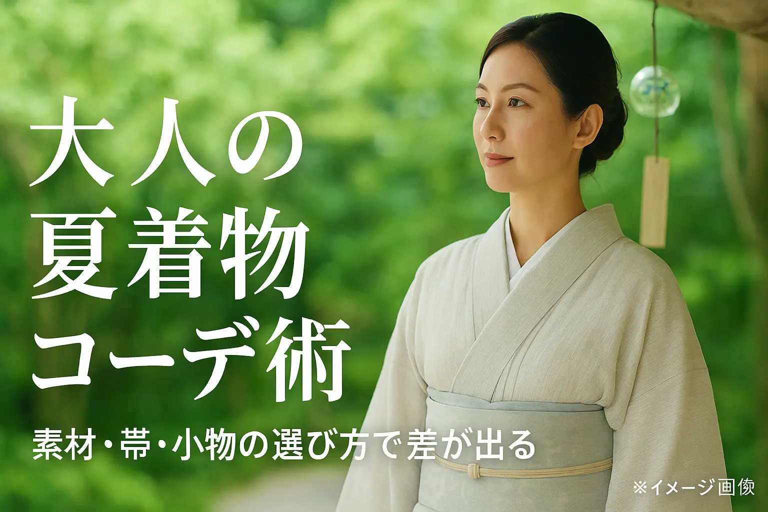 大人のための夏着物コーディネート術