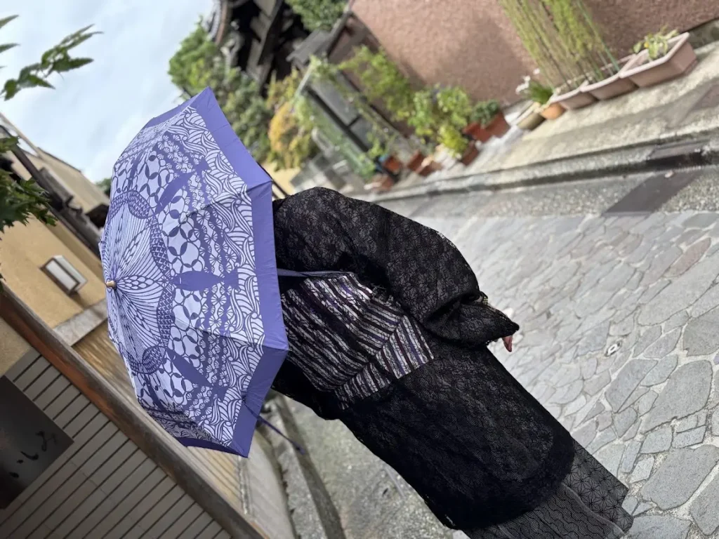 中古の夏着物をおしゃれにコーデ