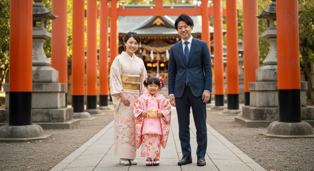 必要な小物が揃う七五三 3歳 着物 正絹 フルセット