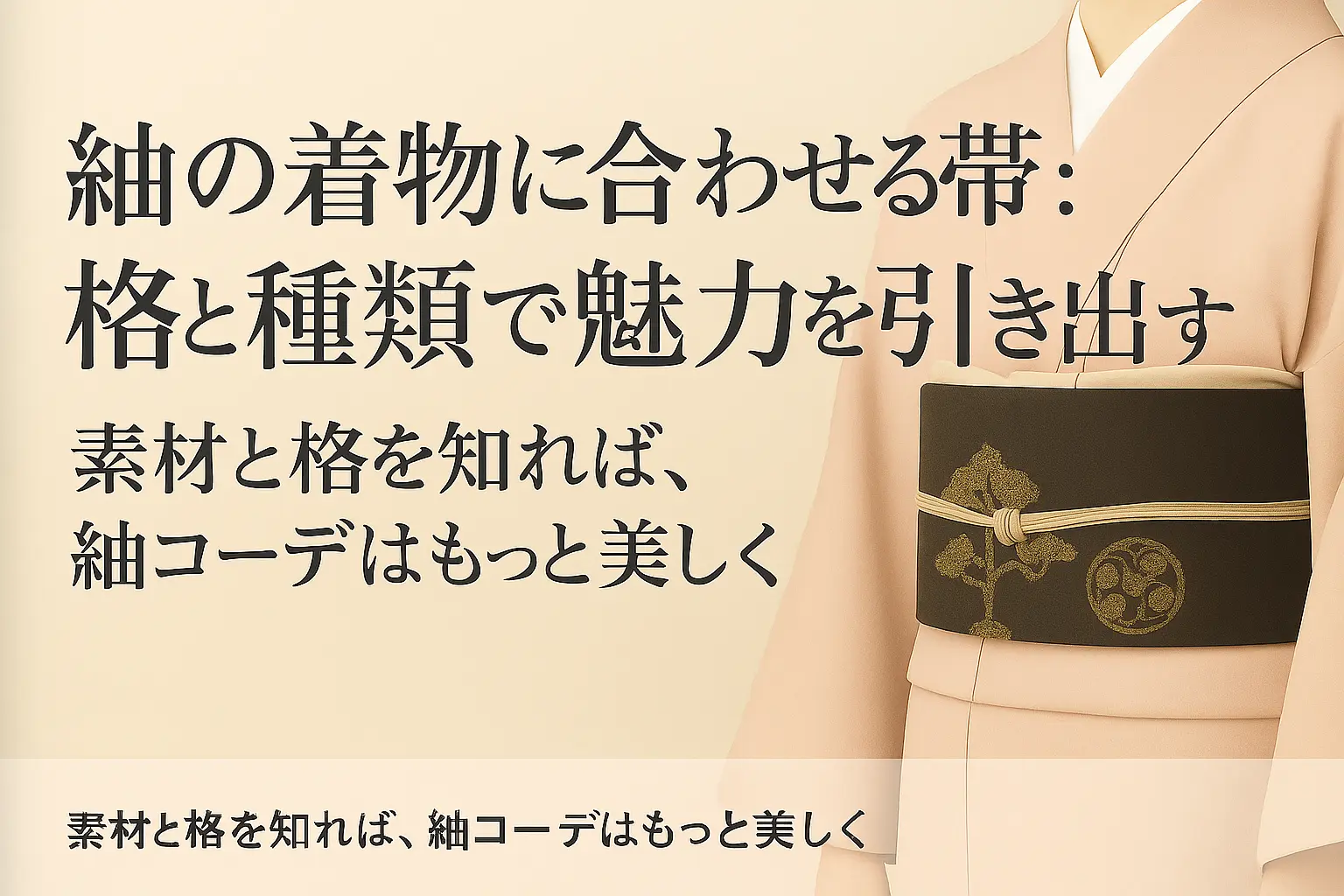 紬の着物に合わせる帯：格と種類で魅力を引き出す