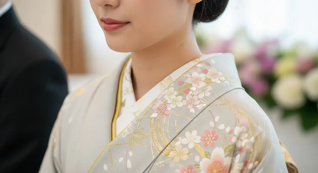 結婚式に最適な訪問着の半衿