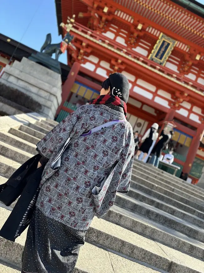 着物ストール巻き方で上品に防寒