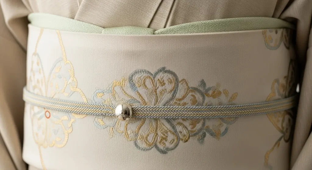 三分紐 コーディネート 帯留めなしの基本