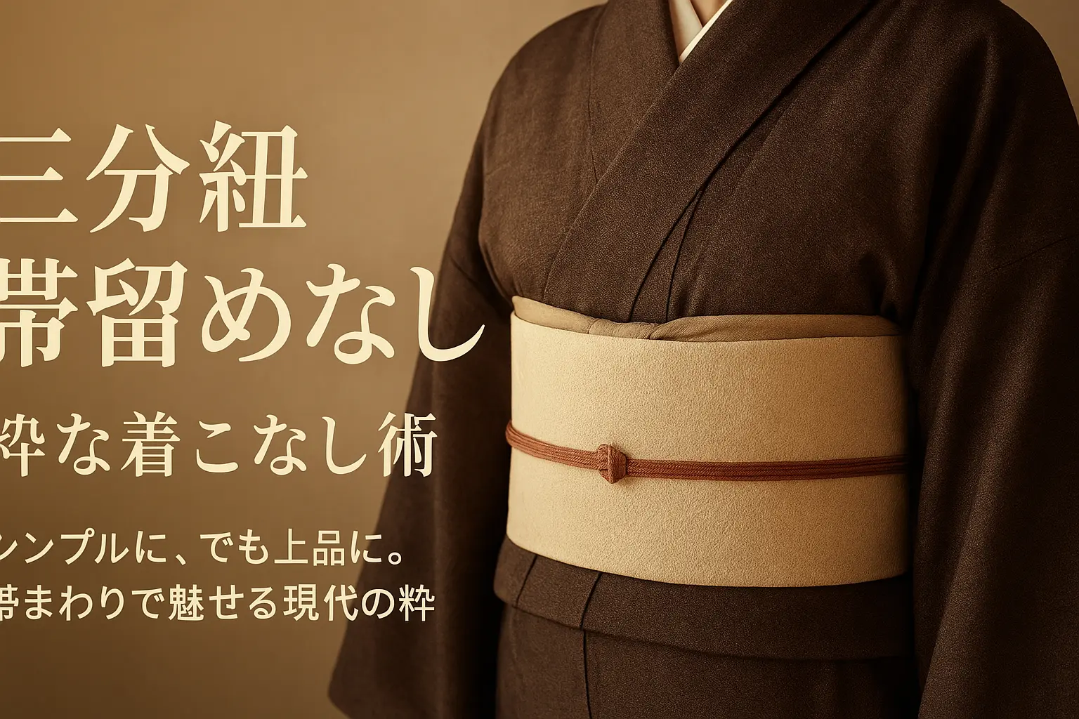 三分紐 帯留めなしで粋な着こなし術｜現代の魅力とマナー