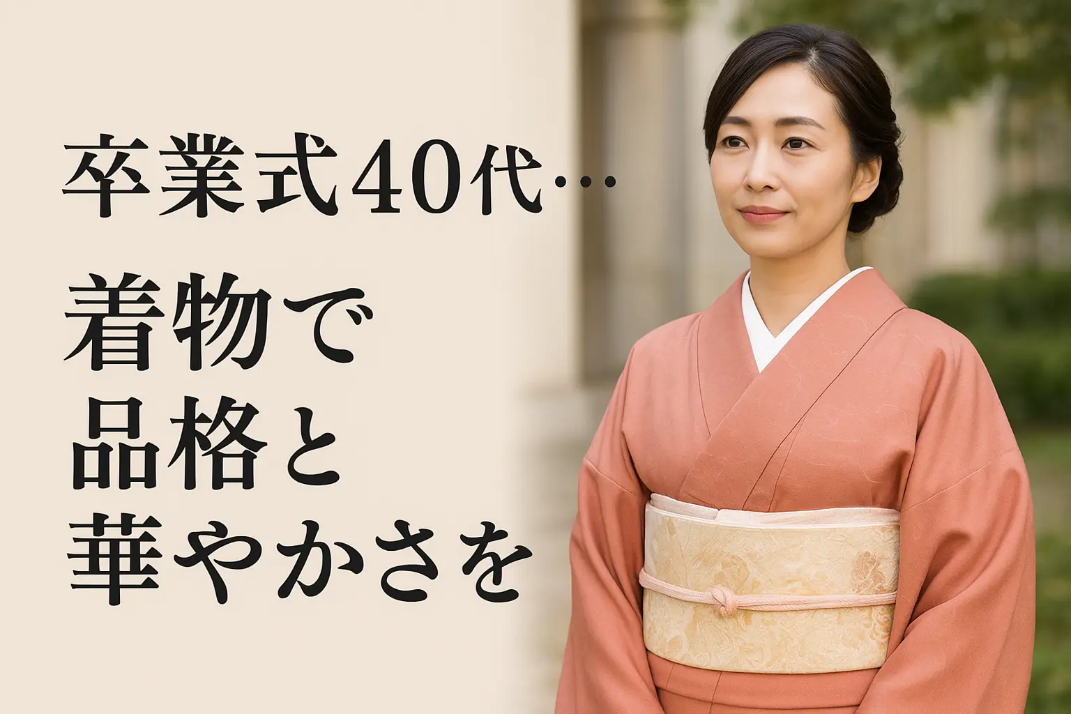 卒業式40代…着物で品格と華やかさを両立