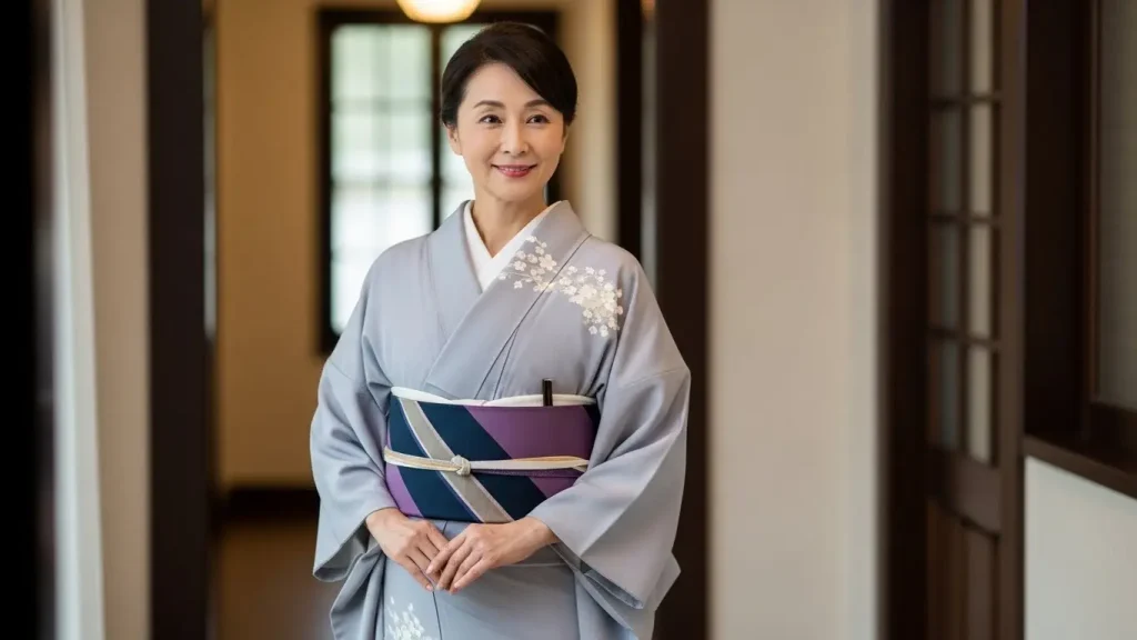 60代同窓会の着物コーディネートで若見え