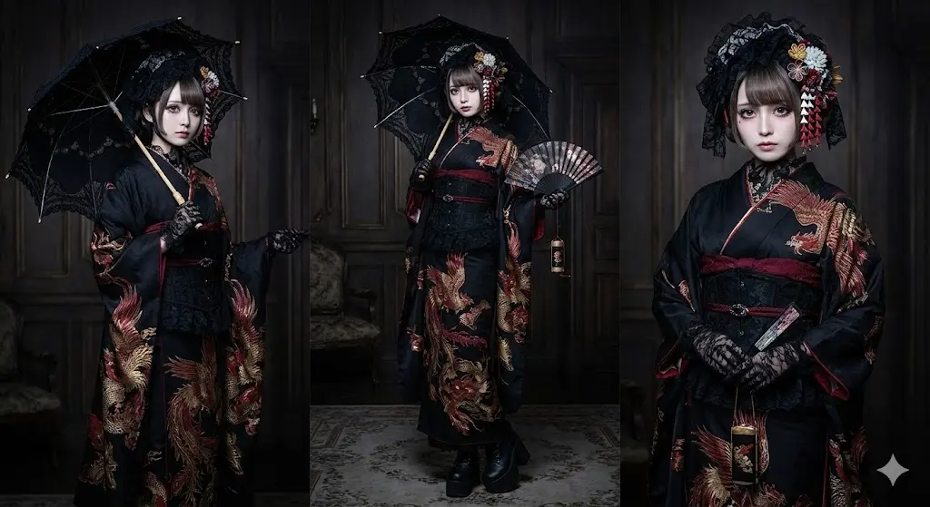 ゴスロリ和装で探る幻想的な美学