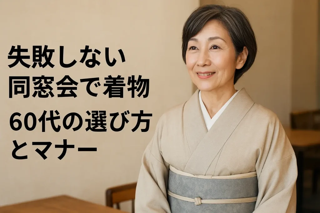 失敗しない同窓会で着物 60代の選び方とマナー