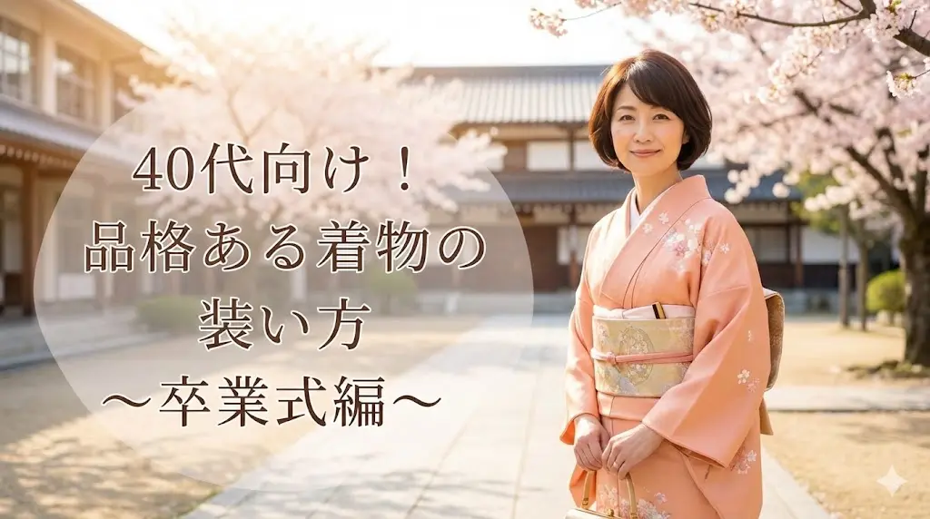 40代向け！品格ある着物の装い方～卒業式編～
