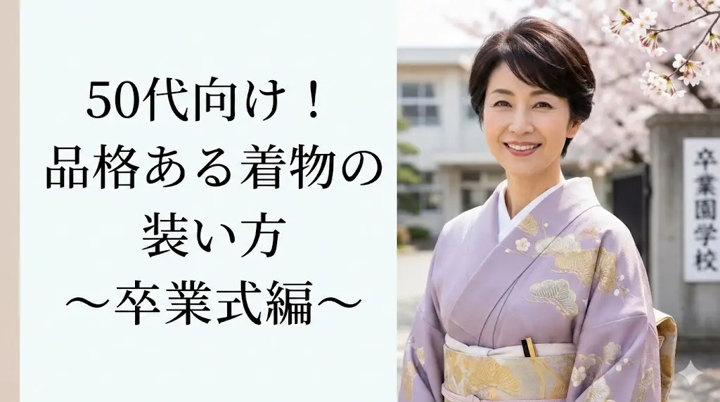 50代向け！品格ある着物の装い方～卒業式編～