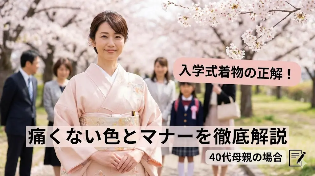 入学式着物の正解！痛くない色とマナーを徹底解説～40代母親の場合～